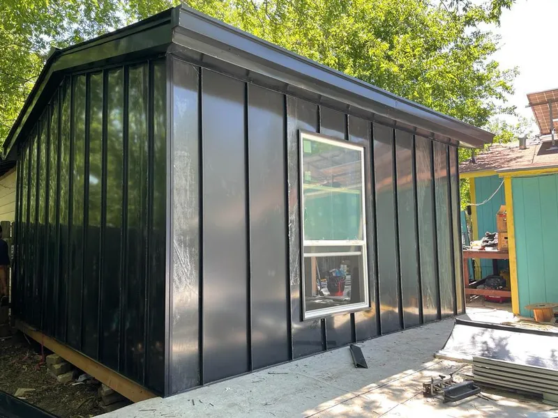 Black standing seam metal wall panels for Metal Roof Installation in Baton Rouge